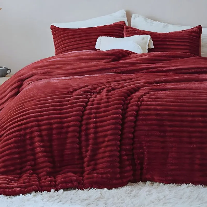Pure Drape Comfort (Maroon) Bedding Set - Four Piece Set media 3