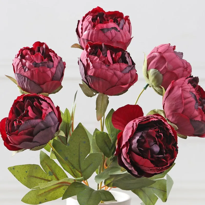 Blushira Rose Fabric Arificial Flower - Red media 5