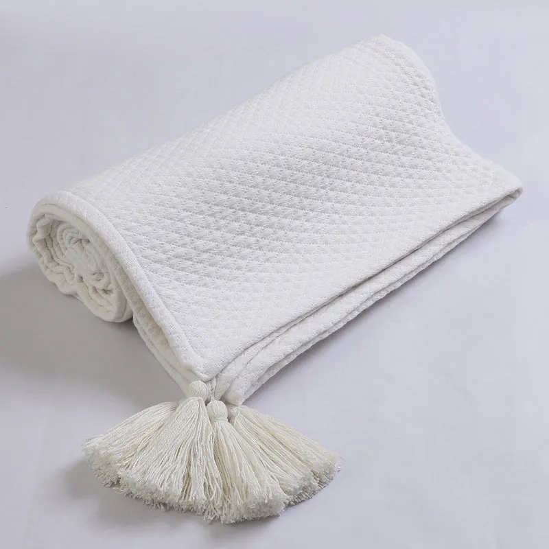 Cloud Hug Knitted Cotton Throw media 1
