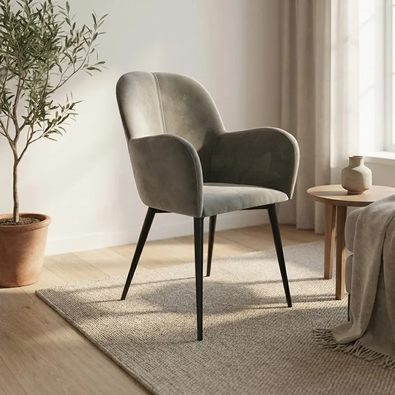 Fernix Metal Accent Chair - Grey media 1