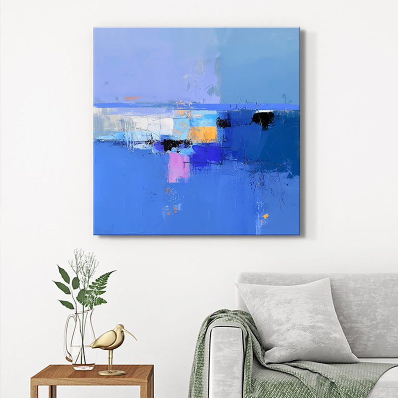Blue Calming Sea Wall Painting