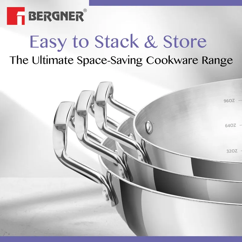 Bergner Stainless Steel Kadhai - 2000 mL media 5