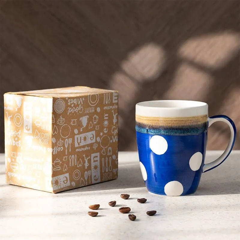 Polka Porcelain Coffee Mug (295 mL) - Blue media 4