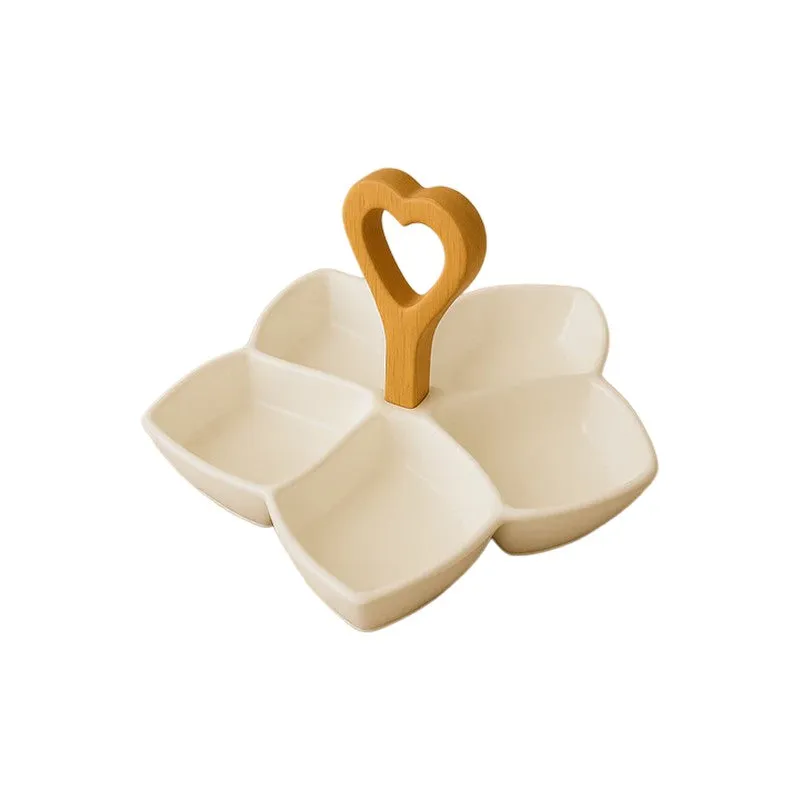Zylo 4-Section Ceramic Serving Platter media 3