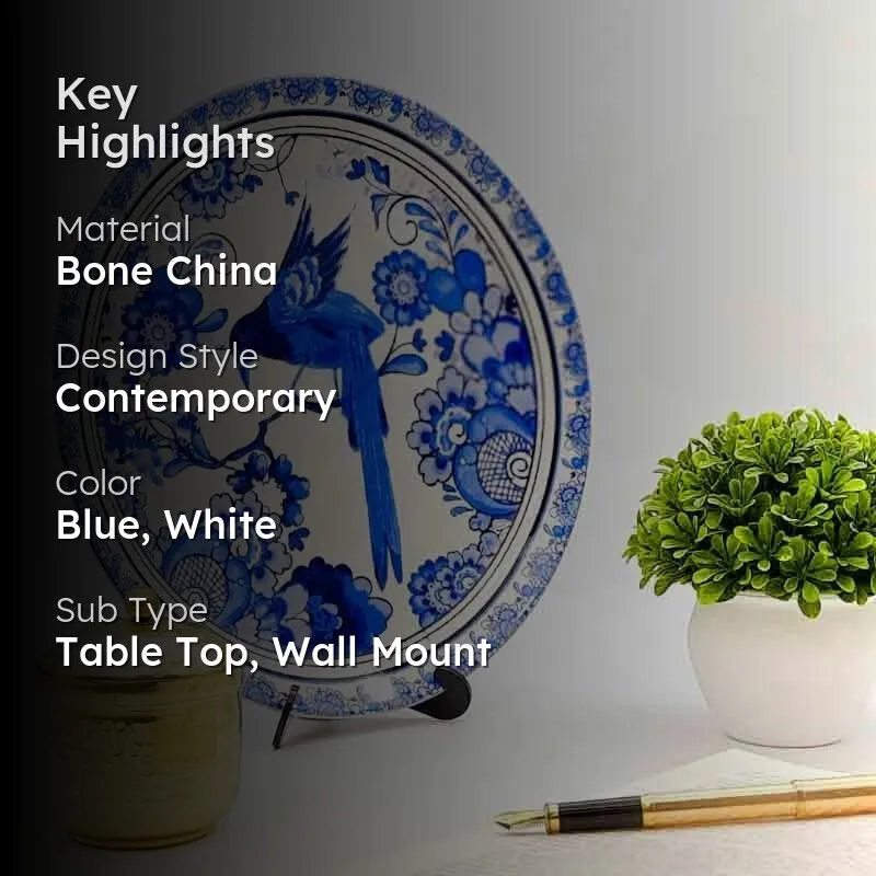 Delftware Dutch Bone China Wall Plate media 2