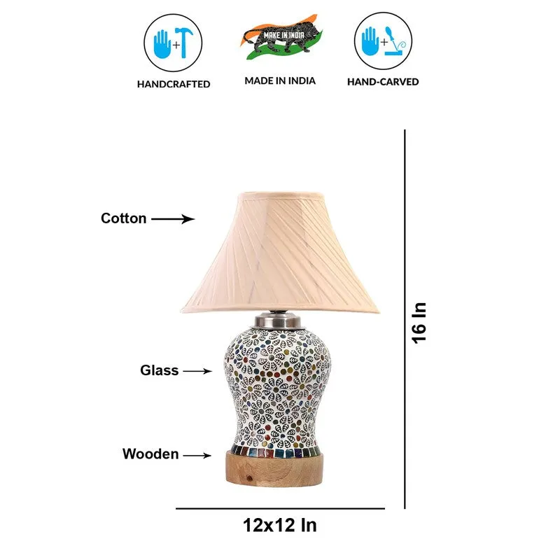 Santora I Pleated Wooden Table Lamp - Multicolor media 9