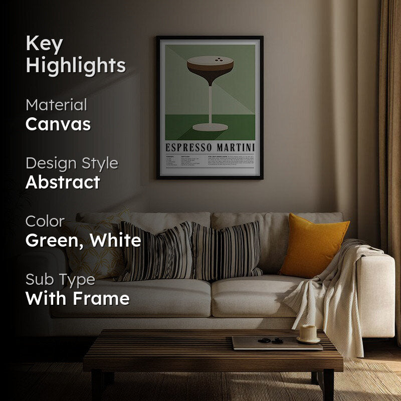 Java Martini Framed Canvas Wall Painting media 2