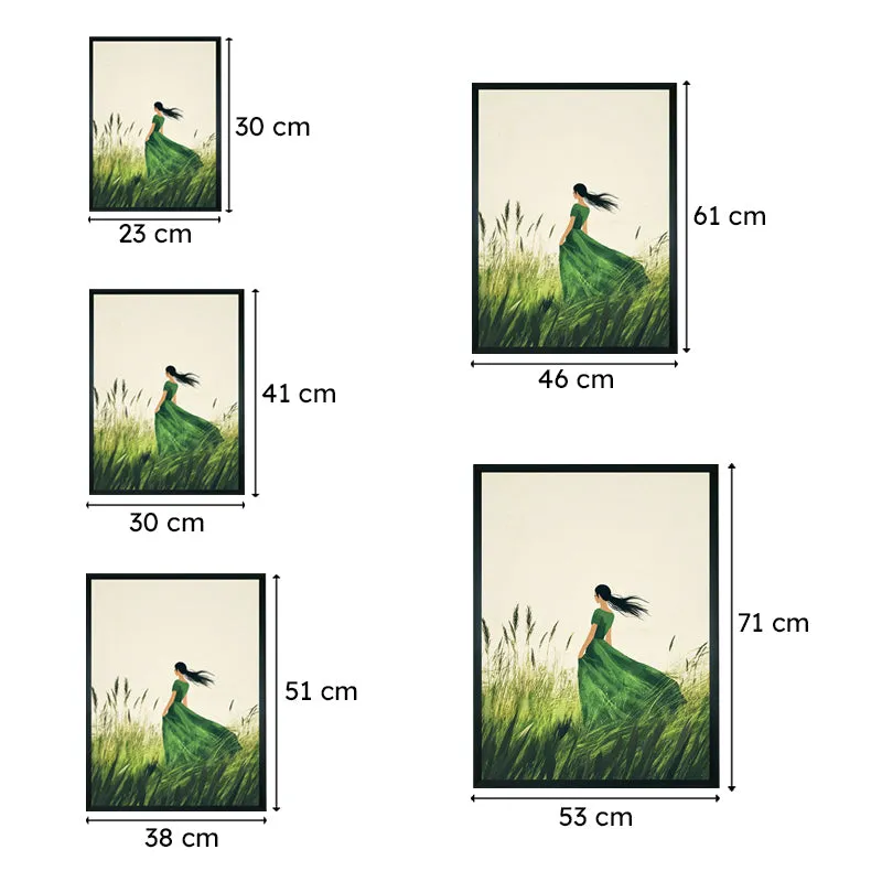 Wind In Hair Canvas Wall Art With Resin Frame media 9