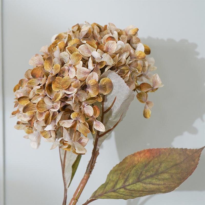 Faux Autumn Hydrangea Flower Stick (Light Brown) - 26 CM media 4