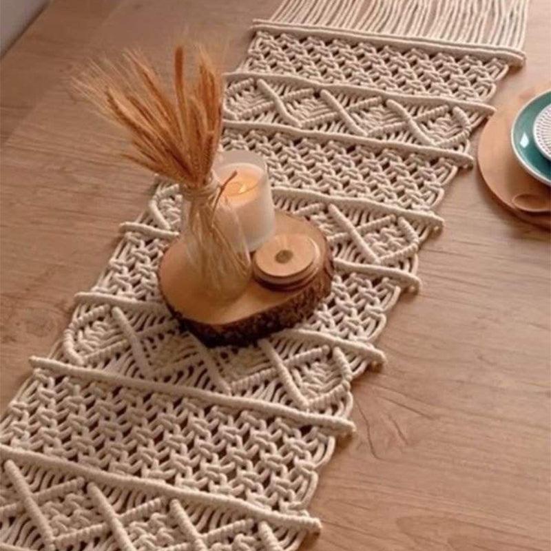 Riviana Macrame Knot Cotton  Table Runner media 3