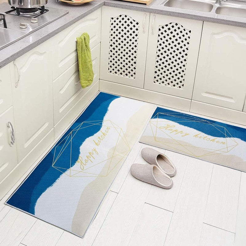 Coastal Anti (Skid Foam Kitchen Floor Mats) - Set Of Two