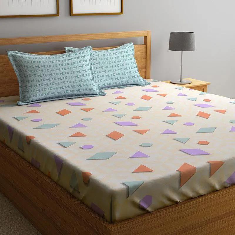 Playful Geometric Bedsheet - 150 GSM media 1