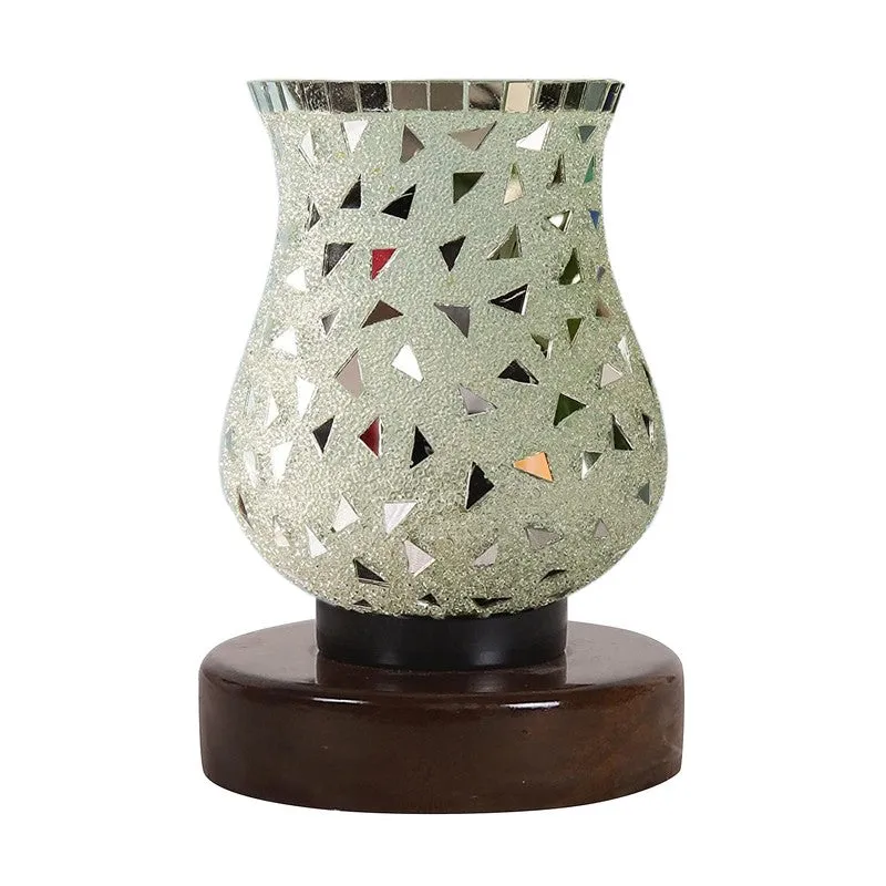 Starella Mosaic Glass Table Lamp With Wooden Base - Multicolor media 5