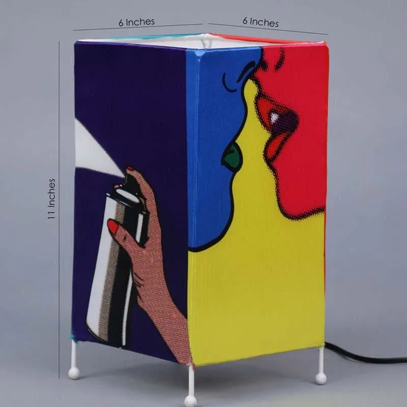 Dark Secrets Fabric Table Lamp - Multicolor media 4