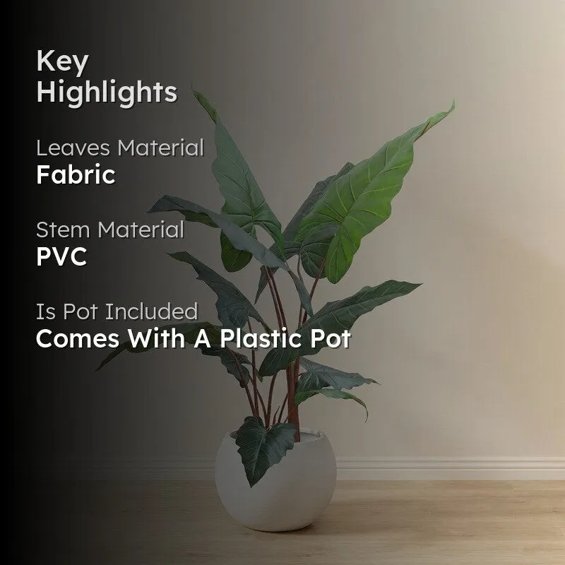 NatureGlow Artificial Plant With Black Plastic Pot - 3.9 ft media 2