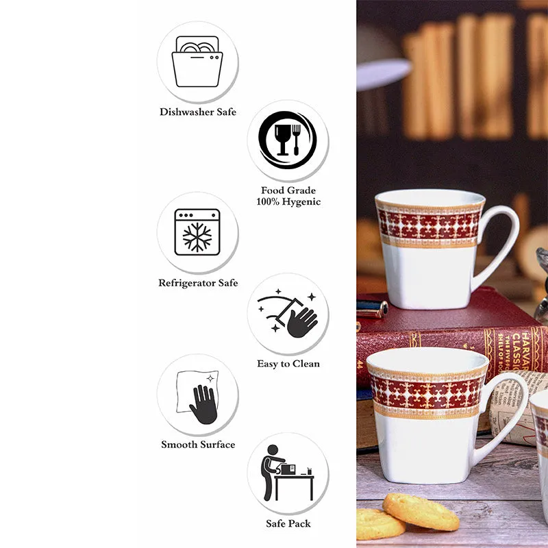 Sonaki Amiya Ethnic Bone China Tea Cup (180 mL Each) - Set Of Six media 3