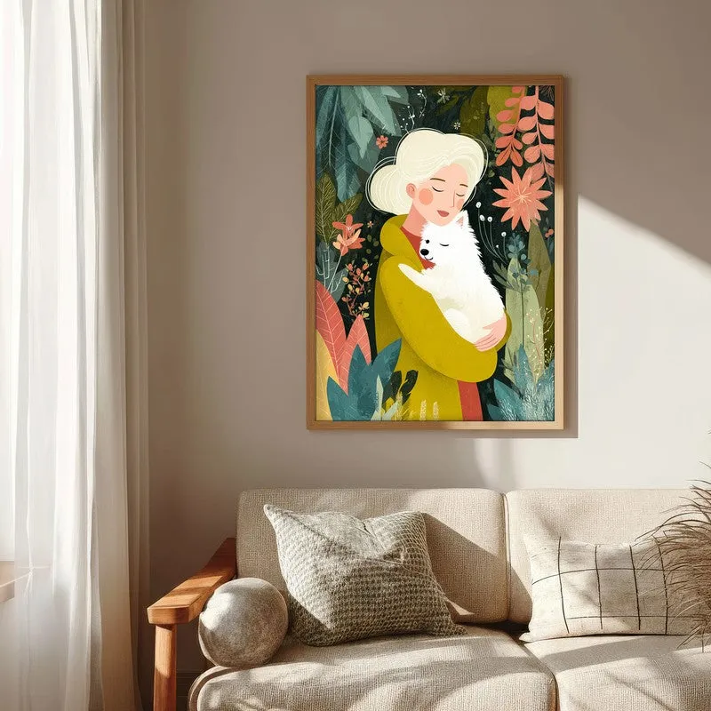 Elowyn Canvas Wall Painting With Brown Frame media 7