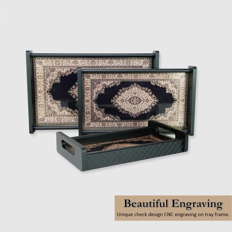 Velin Wooden Serving Tray - Set Of Three media 7