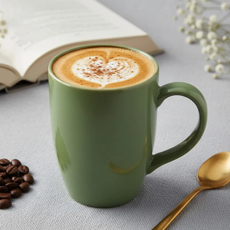 Kopi Ceramic Coffee Mug (Green) - 350 mL media 1