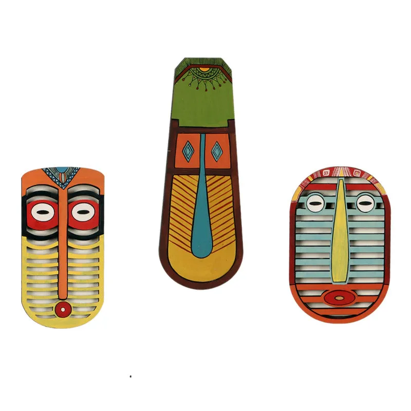 Kalyani Mask Wooden Wall Accent - Set of Three media 3