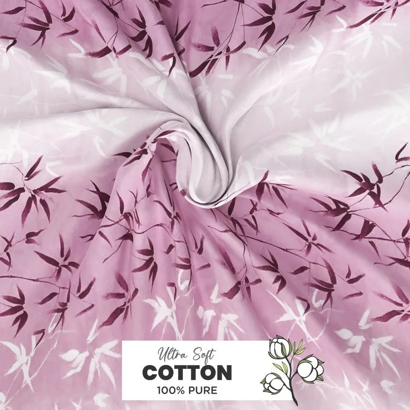 Vornel Cotton Bedsheet (Peach) - 144 TC media 5