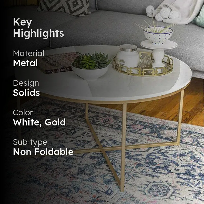 Equinox Form Accent Table with Marble Top media 2
