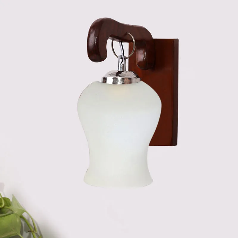 Klarion Glass & Wooden Wall Lamp media 3