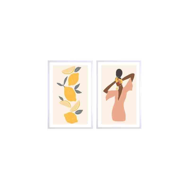 Life's Lemons Poly Canvas Wall Art - Set Of Two media 5