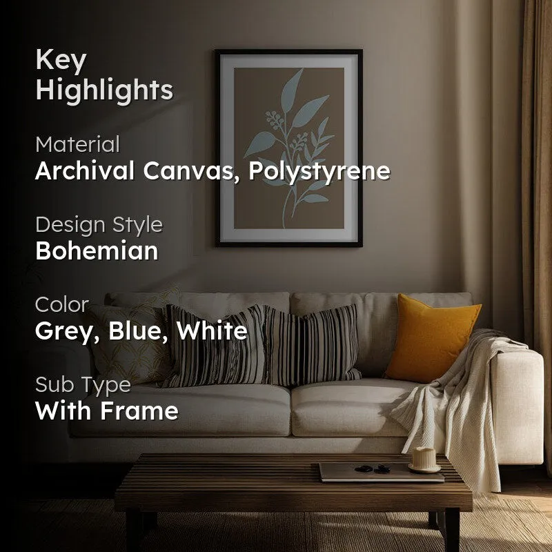 Arctic Sage Canvas Wall Painting With Black Frame media 2