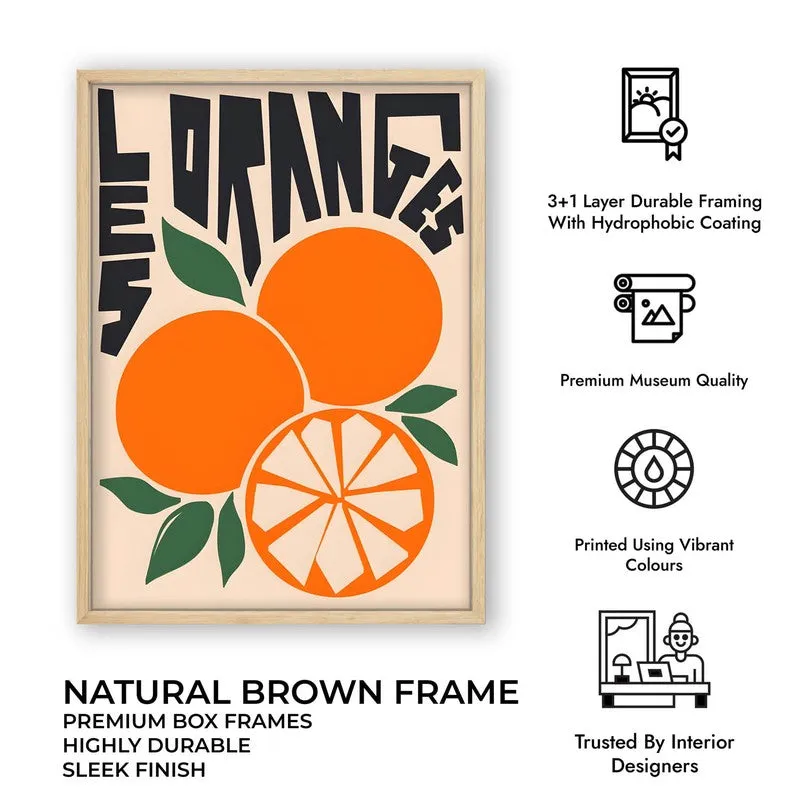 Orange Citrus Archival Canvas Wall Art - Brown media 10