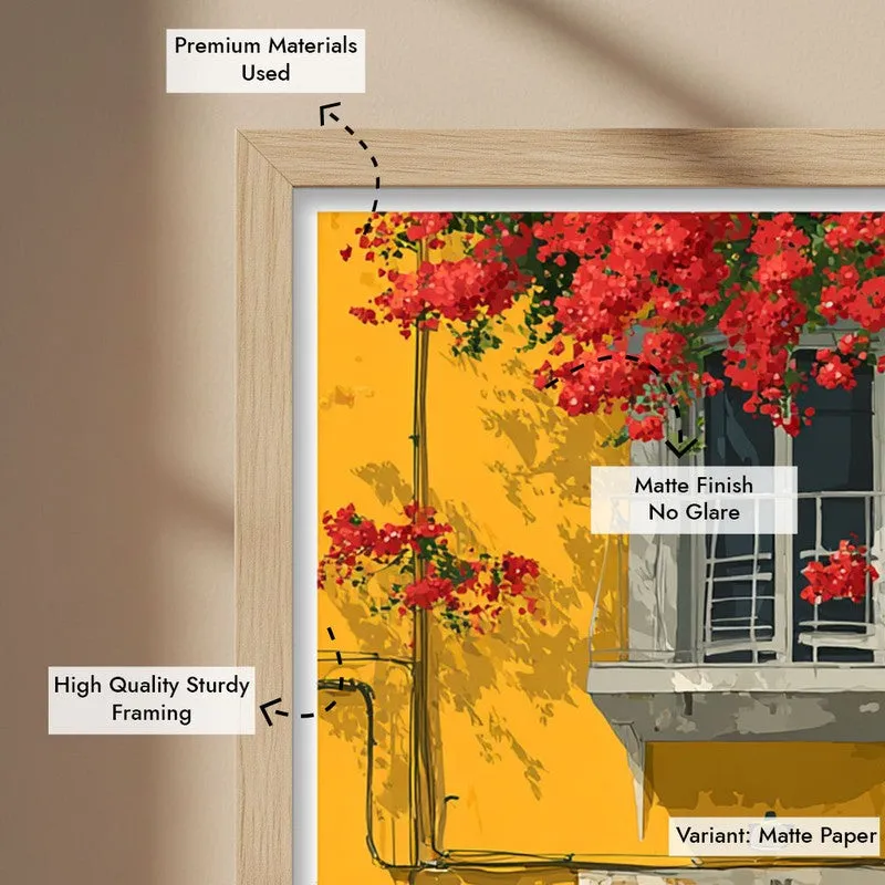 Viretta Canvas Wall Painting With Brown Frame media 9