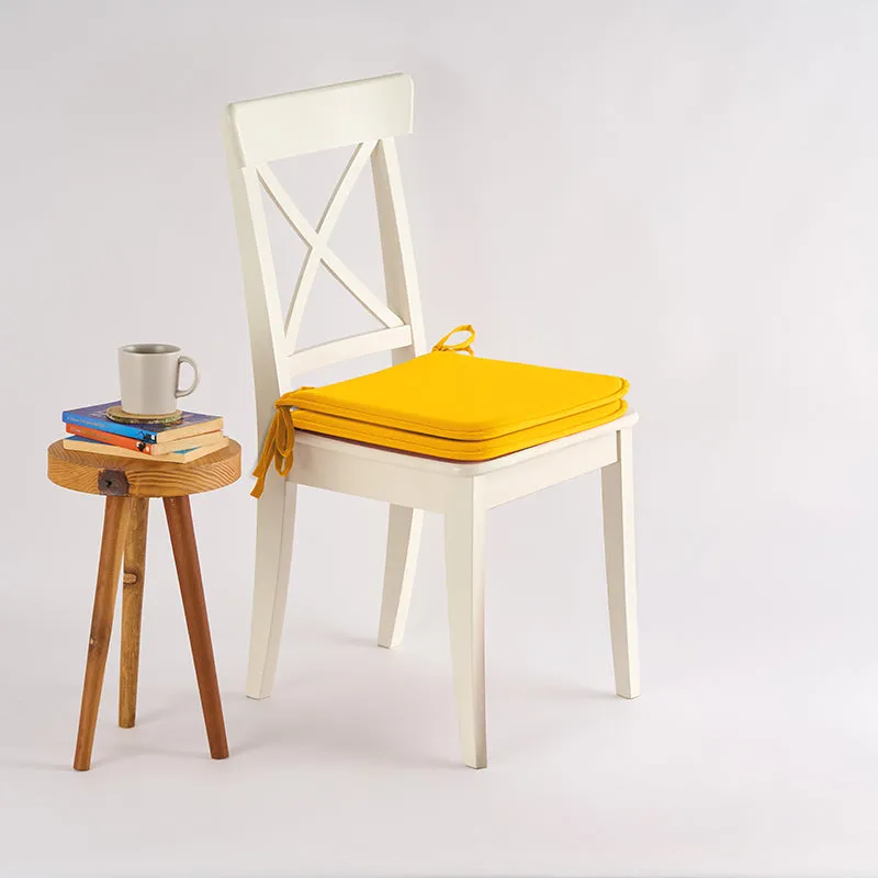 Easesit Foam Chair Pad (Yellow) - Set Of Two media 1