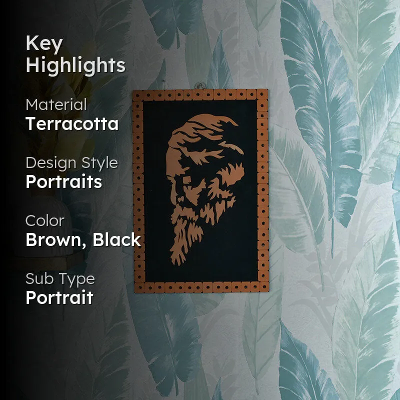 Terracotta Rabindranath Tagore Wall Art media 2