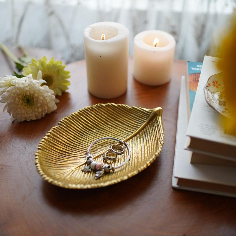 Festive Leafy Aluminum Platter - Set of Two media 6