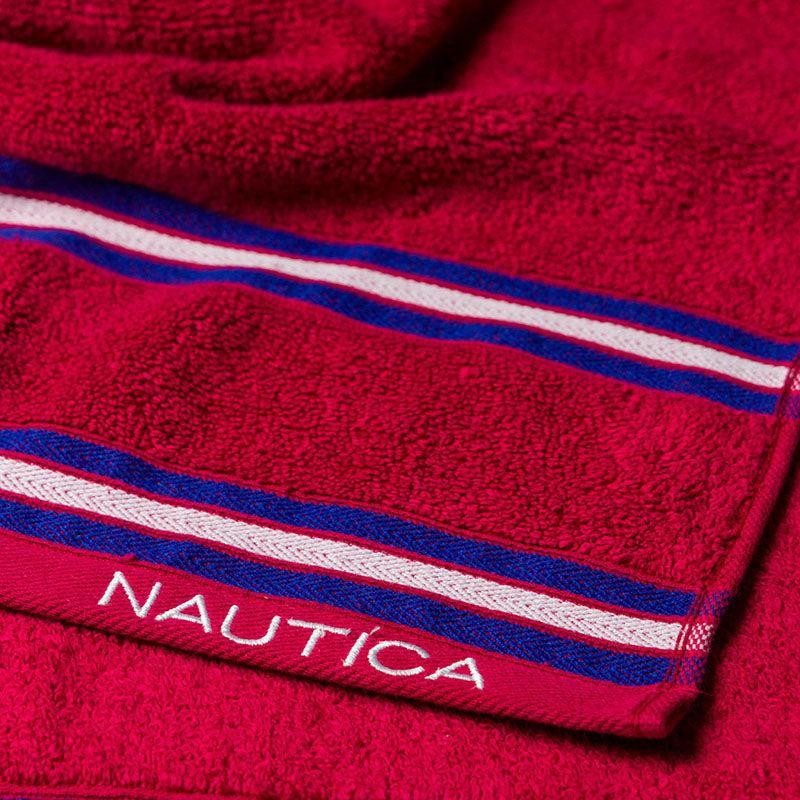 Nautica Dove Dual Down Cotton Hand Towel (Burgundy) - Set Of Two media 6