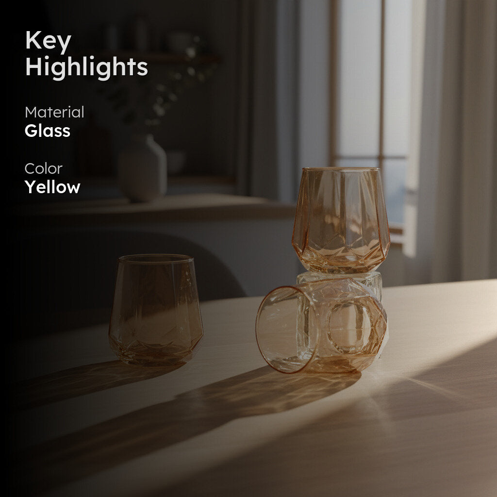 Avalanche Whiskey Glass - Yellow - Set of Six media 2