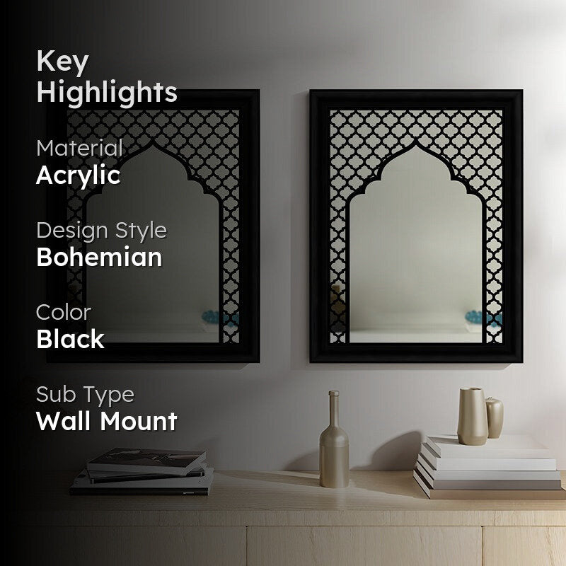 Medina Noir Decorative Wall Mirror - Set Of Two media 2