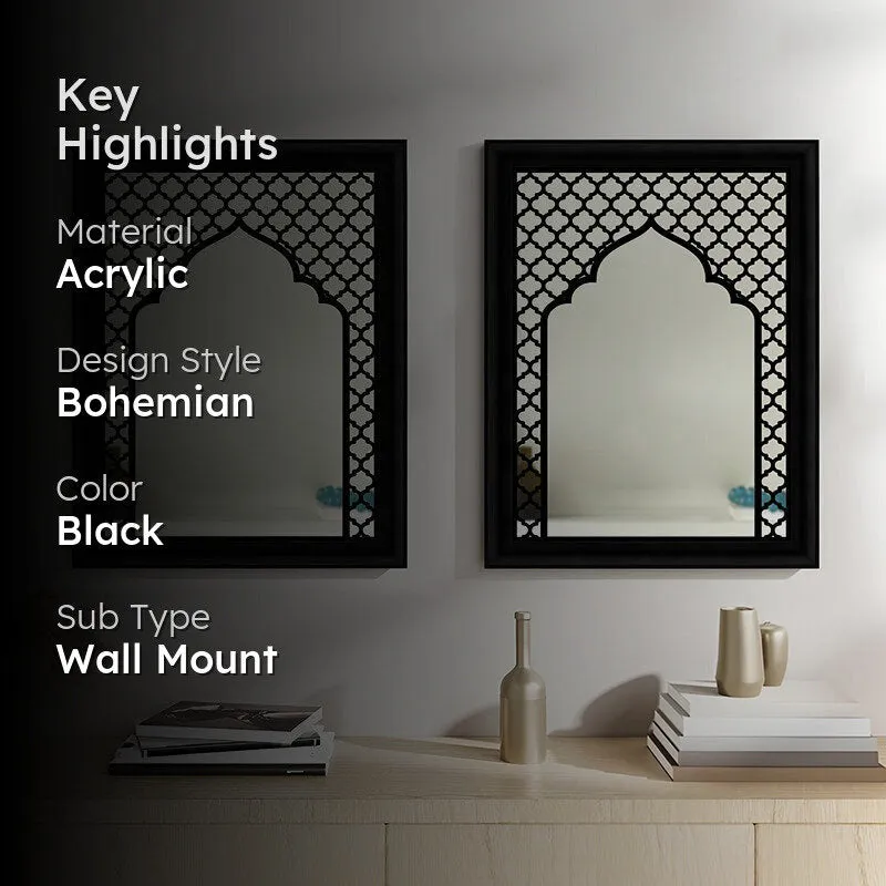 Medina Noir Decorative Wall Mirror - Set Of Two - 2