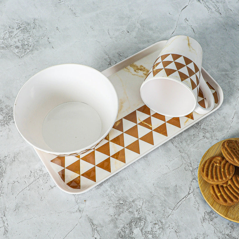 Mivono Serving Set (Brown & White) - Three Piece Set media 5