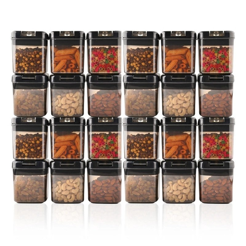 Snaplock Pantry Guard Air Tight Container (Black/500 mL Each) - Set of Twenty Four media 3