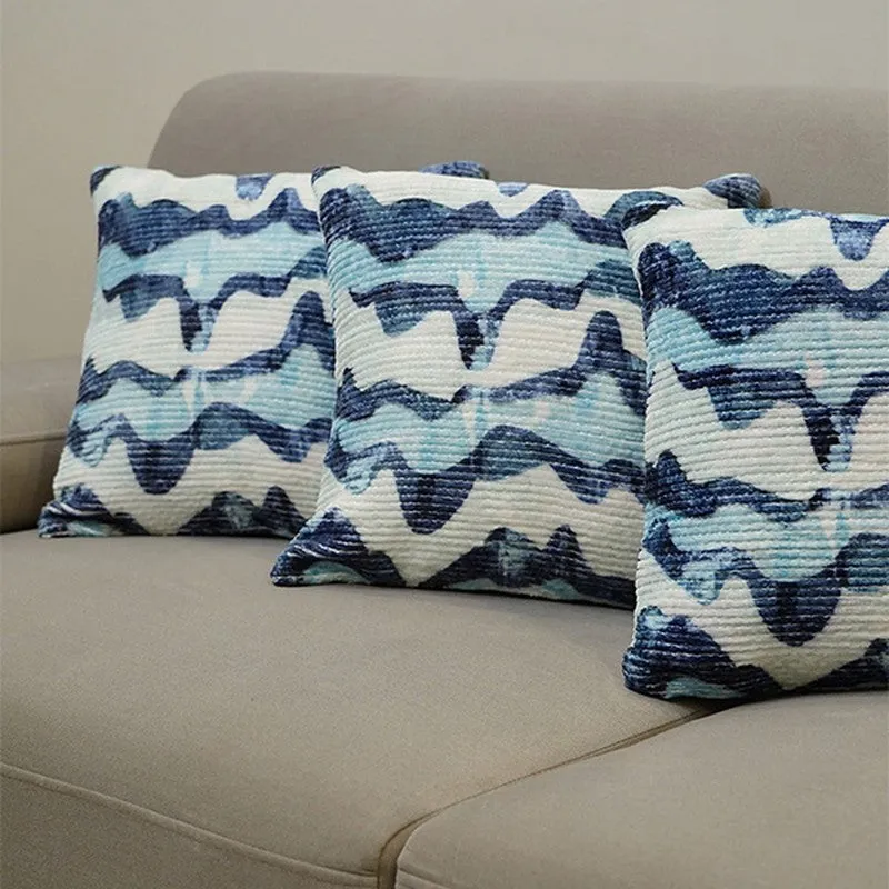 RythmFlow Cushion Cover (Blue) - Set Of Three media 4
