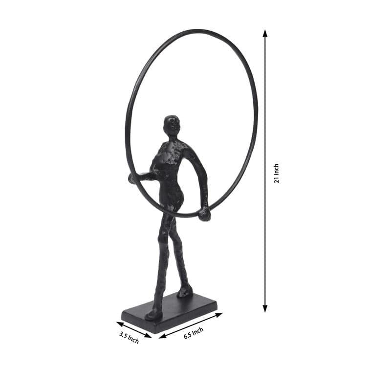 Hoop Struck Aluminium Showpiece - Black media 3