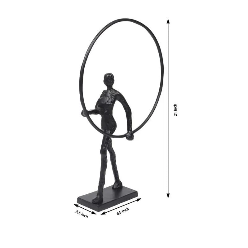 Hoop Struck Aluminium Showpiece - Black media 3