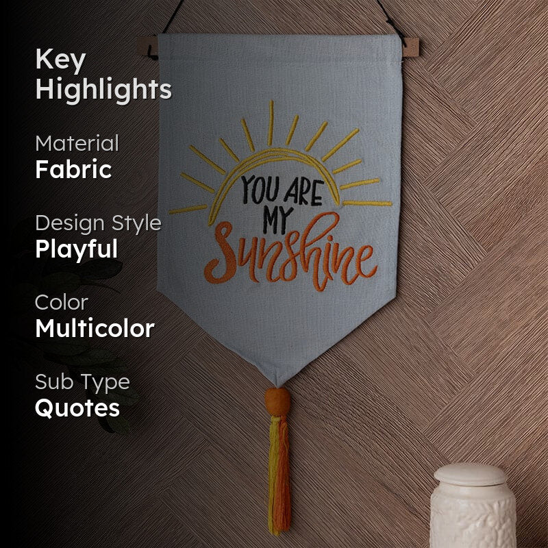 You Are My Sunshine Banner Fabric Fabric Wall Accent media 2