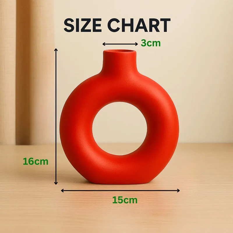 Melo Ceramic Vase - Red media 8