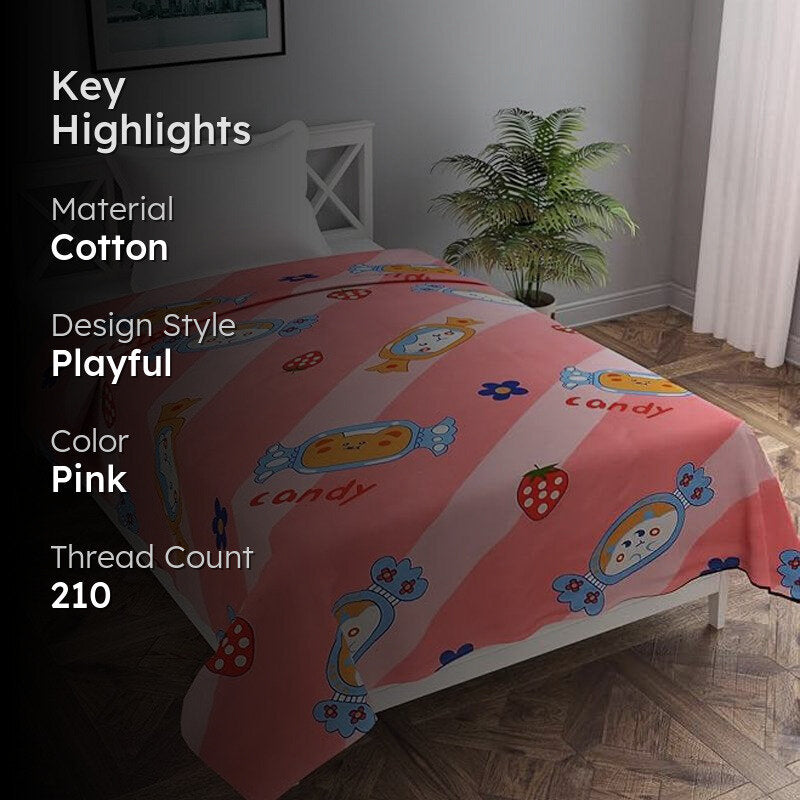 Lollipop Lullaby Kids' Cotton Duvet Cover - 210 TC media 2
