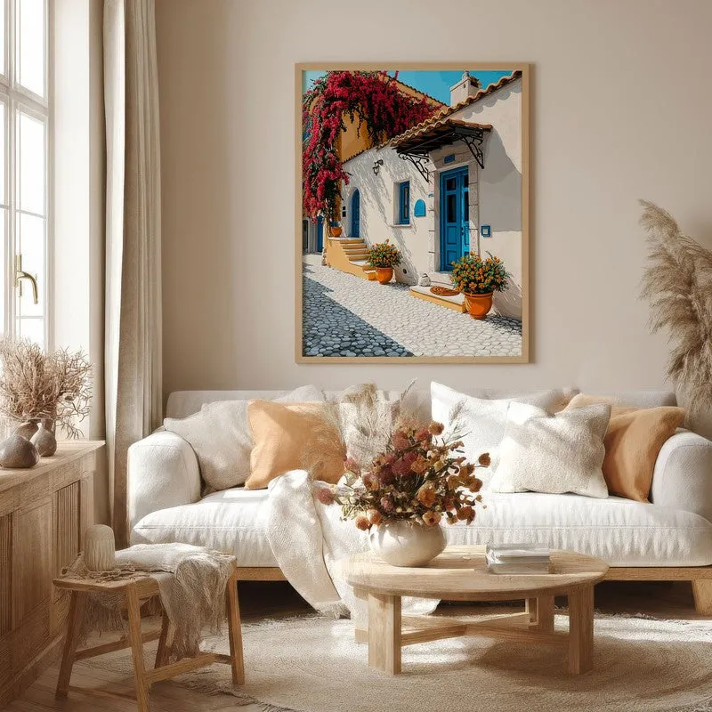 Azureway Canvas Wall Painting - Brown Frame media 4