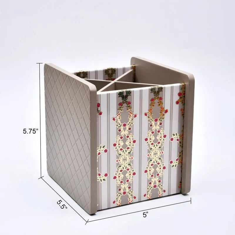 Beige Wooden Cutlery Stand media 6