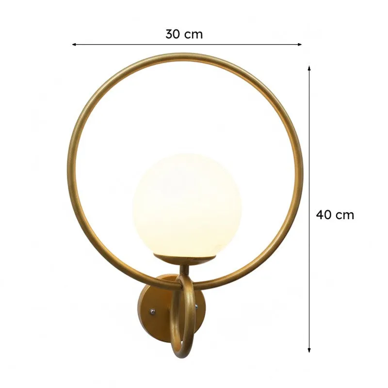 Pearl Halo Iron Moon Glass & Iron Wall Lamp media 6