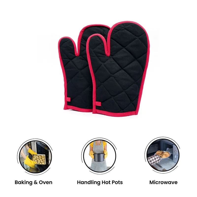 Swayam Teplo Kitchen Gloves (Black & Red) - Set Of Two media 6